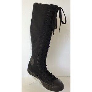 NEW CONVERSE All Star Knee High XXHI Tall Canvas Sneaker Boots A12325C, Black